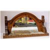 Image 1 : VINTAGE WOODEN HALL STAND SHELF WITH MIRROR