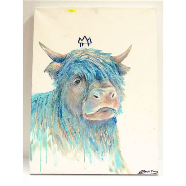STEPHEN ARCHBOLD ORIGINAL BLUE COW ACRYLIC