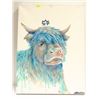 Image 1 : STEPHEN ARCHBOLD ORIGINAL BLUE COW ACRYLIC