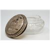 Image 3 : VINTAGE .925 SILVER TOP CRYSTAL BOWL, 64g ASW