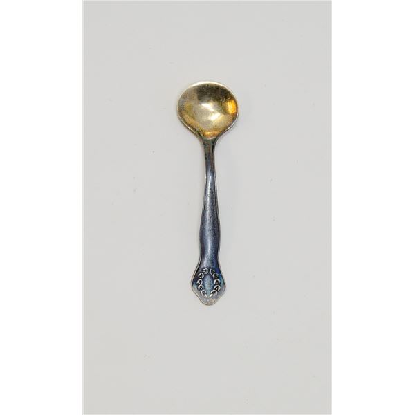 VINTAGE .925 STAMPED SILVER SALT SPOON, 1.97g