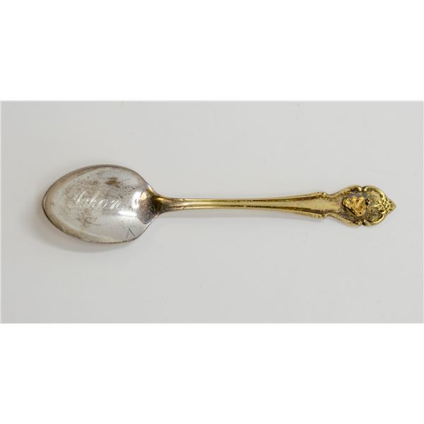 RPGERS .925 SILVER STAMPED YUKON GOLD NUGGET SPOON
