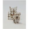 Image 3 : .835 SILVER TESTED COLLECTORS CART & HORSES, 80g