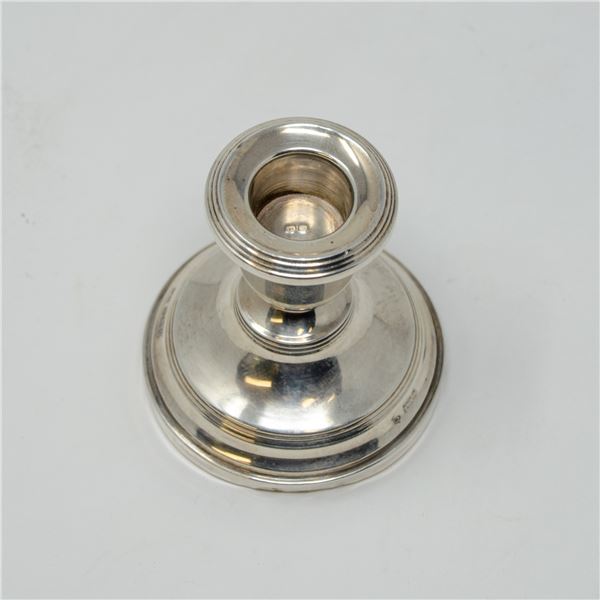 .925 SILVER HALLPMARKED CANDLE STICK WEIGHTED,