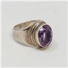 Image 2 : VINTAGE .925 SILVER STAMPED AMETHYST RING, 9.08g, SIZE7