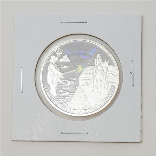 2011 SILVER SAMOA QEII DIAMOND JUBILEE $10 COIN