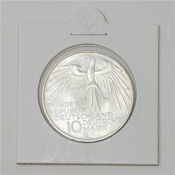 1972 SILVER GERMANY 10 MARKS COMMEMORATIVE COIN