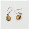Image 1 : .925 SILVER  STAMPED GEMSTONE EARRINGS, 1.21g
