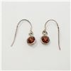 Image 1 : .925 SILVER  STAMPED GEMSTONE EARRINGS, 1.25g