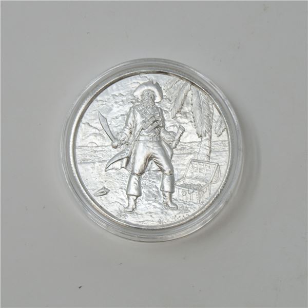 PIRATE FINE 2oz SILVER HIGH RELIEF NO PREY NO PAY