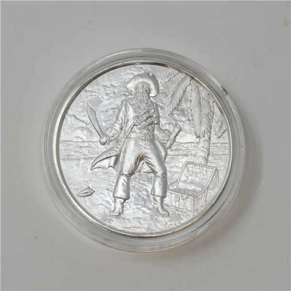 PIRATE FINE 2oz SILVER HIGH RELIEF NO PREY NO PAY