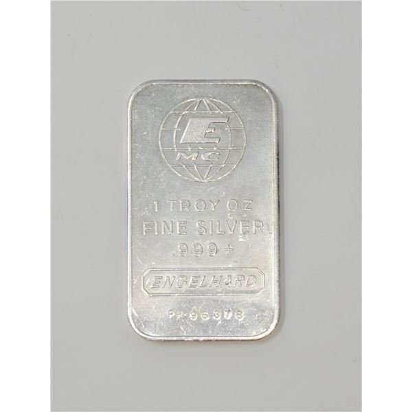 SCARCE FINE 1oz SILVER ENGELHARD MC CANADA BAR
