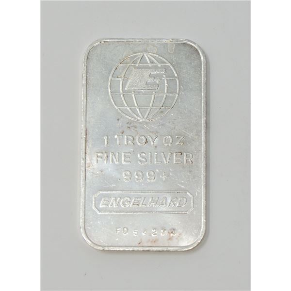 SCARCE FINE 1oz SILVER ENGELHARD CANADA BAR