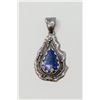 Image 1 : SILVER STAMPED 980 PENDANT WITRH GEMSTONE, 15.27g