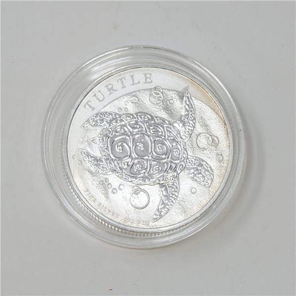 2015 FINE .999 SILVER 2oz NIUE TURTLE $5 COIN