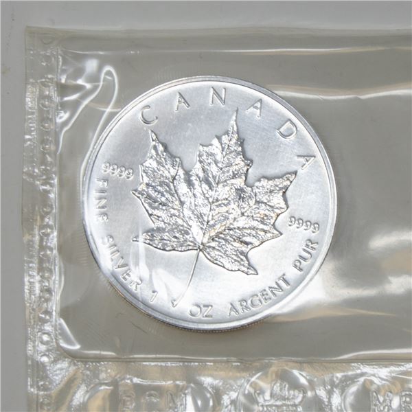 KEY DATE 1997 FINE SILVER 1oz MAPLE LEAF $5 COIN