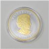 Image 2 : 2018 CANADA 2oz SILVER GOLD PLATED MAPLE LEAF