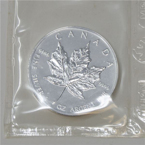 KEY DATE 1997 FINE SILVER 1oz MAPLE LEAF $5 COIN