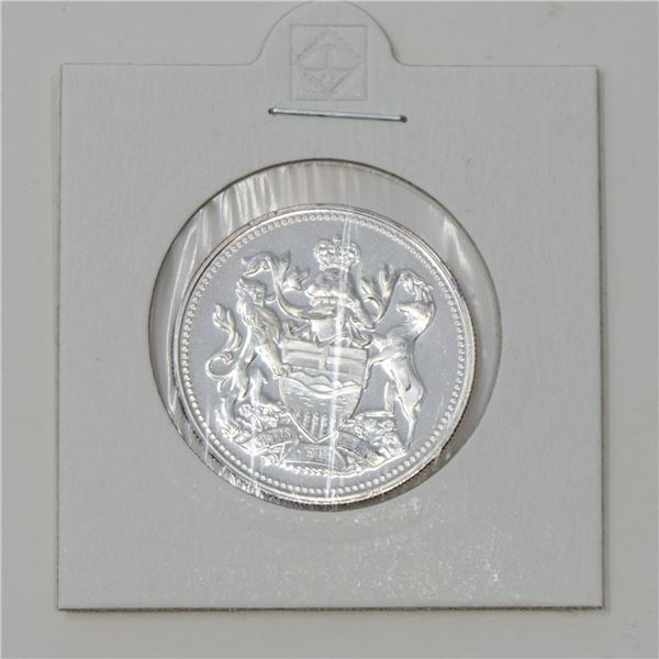 ALBERTA 75TH ANNIVERSARY FINE SILVER MEDAL,