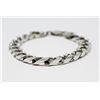 Image 1 : HEAVY .925 SILVER STAMPED CHAIN BRACELET, 37.0g
