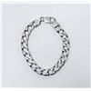 Image 2 : HEAVY .925 SILVER STAMPED CHAIN BRACELET, 37.0g