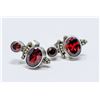 Image 1 : VINTAGE .925 SILVER MARKED GEMSTONE EARRINGS,