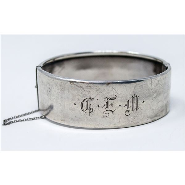 VINTAGE .925 SILVER STAMPED BRACELET, 31.8g