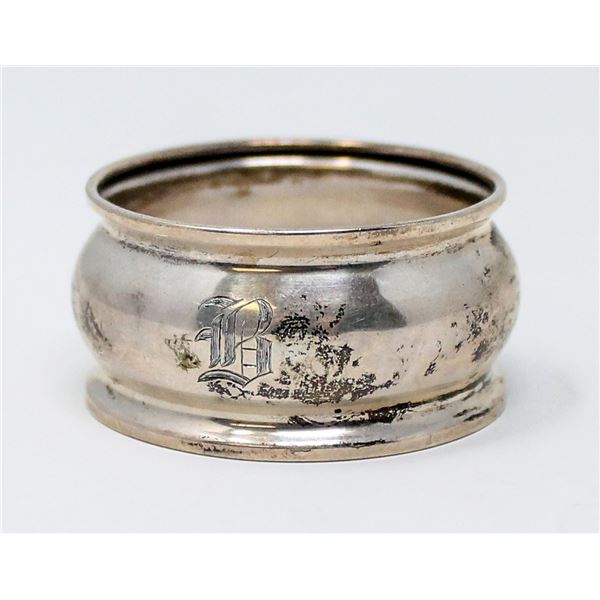 VINTAGE .925 SILVER STAMPED NAPKIN RING, 11.1g