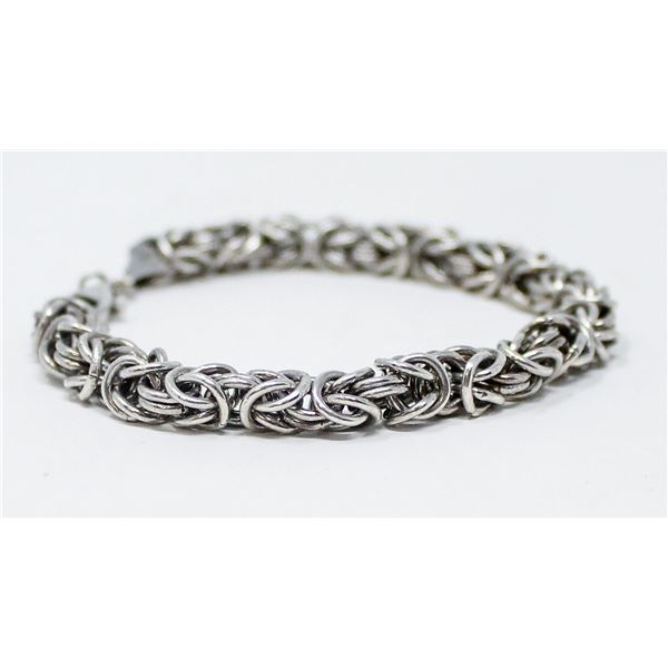 .925 SILVER STAMPED CHAIN BRACLET, 14.8g