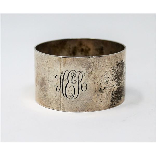 VINTAGE .925 STAMPED NAPKIN RING HOLDER, 31.9g