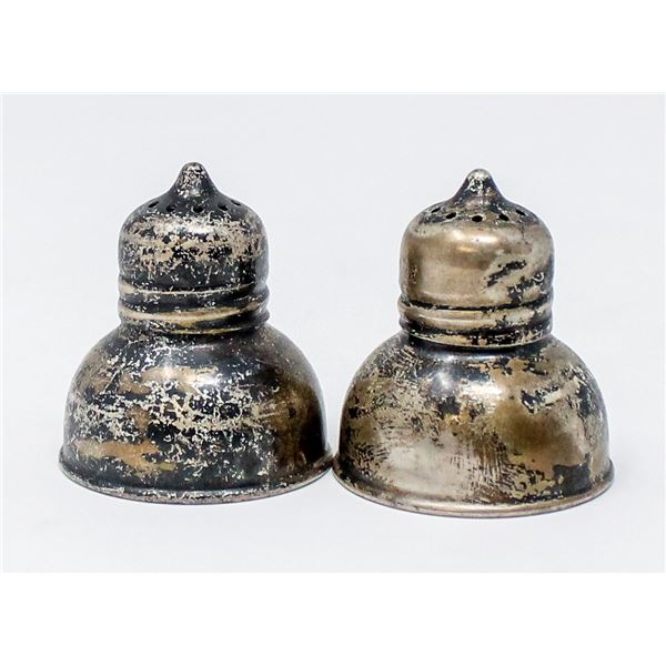 BIRKS .925 SILVER PAIR SALT AND PEPPER SHAKERS,