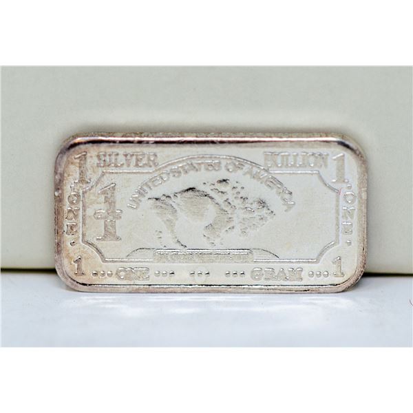1 GRAM FINE SILVER BUFFALO BULLION BAR