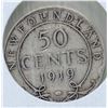 Image 1 : 1919 SILVER NEFOUNDLAND 50 CENTS COIN