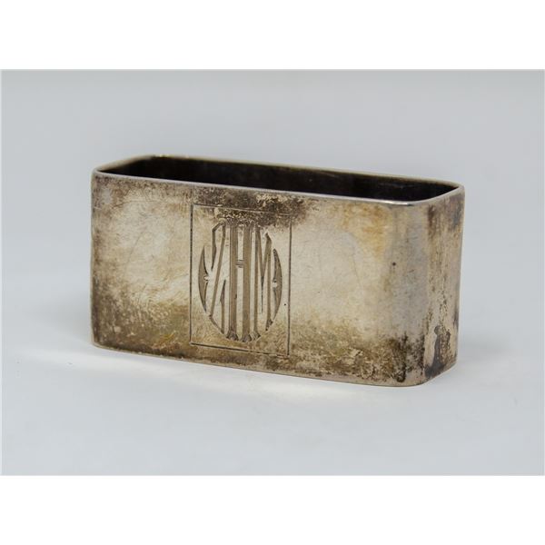 VINTAGE .925 STAMPED NAPKIN RING HOLDER, 44.5g