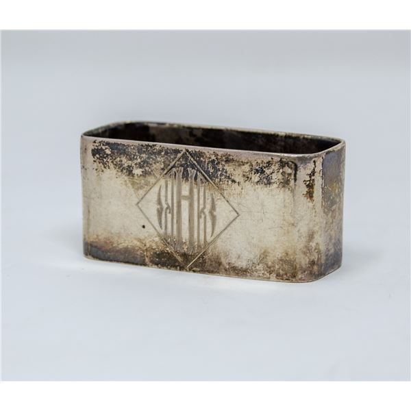 VINTAGE .925 STAMPED NAPKIN RING HOLDER, 43.4g