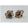 Image 1 : VINTAGE .925 SILVER ROSE STYLE EARRINGS, 4.7g