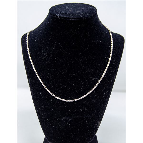 .925 SILVER STAMPED ROPE NECKLACE, 8.6g