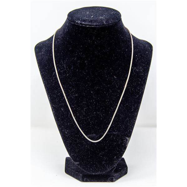 .925 SILVER STAMPED BOX STYLE NECKLACE, 5.5g