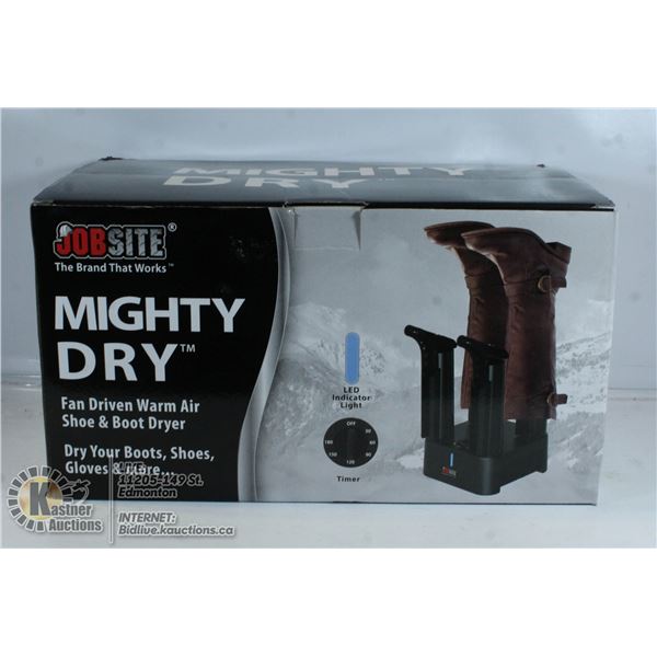 MIGHTY DRY FAN DRIVEN WARM AIR SHOE AND BOOT DRYER