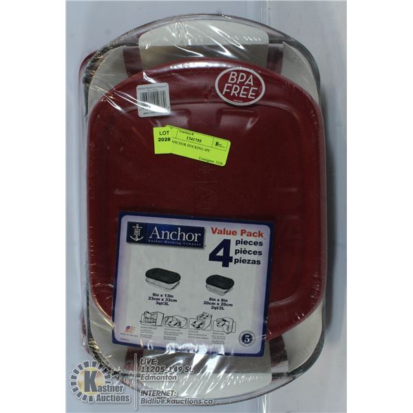NEW ANCHOR HOCKING 4PC