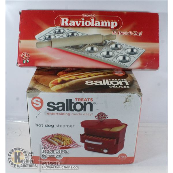NEW ITEMS SALTON HOT DOG STEAMER