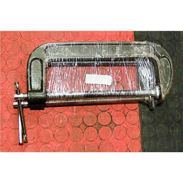TWO HEAVY-DUTY 10 INDUSTRIAL C-CLAMPS.