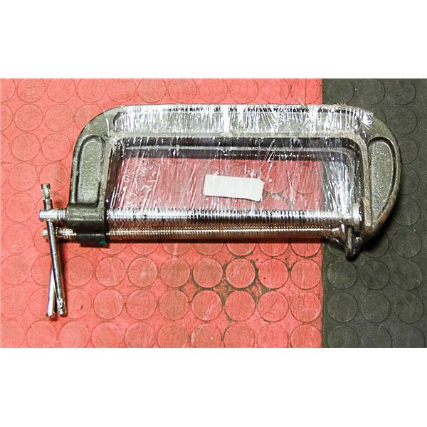 TWO HEAVY-DUTY 10 INDUSTRIAL C-CLAMPS.