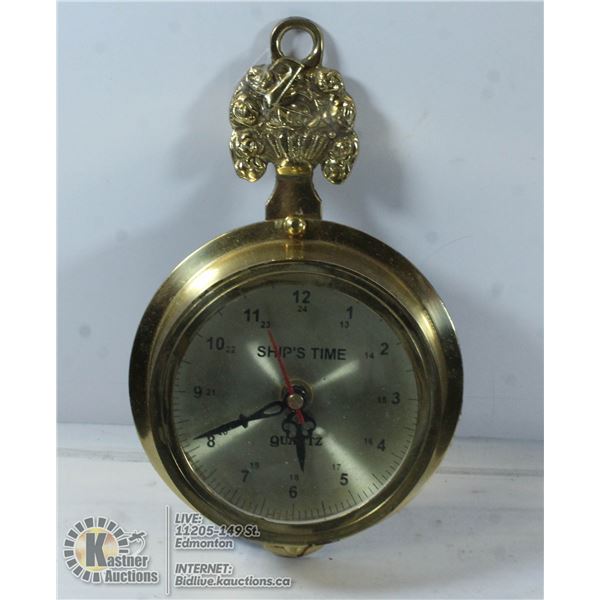 VINTAGE QUARTZ BRASS SHIP