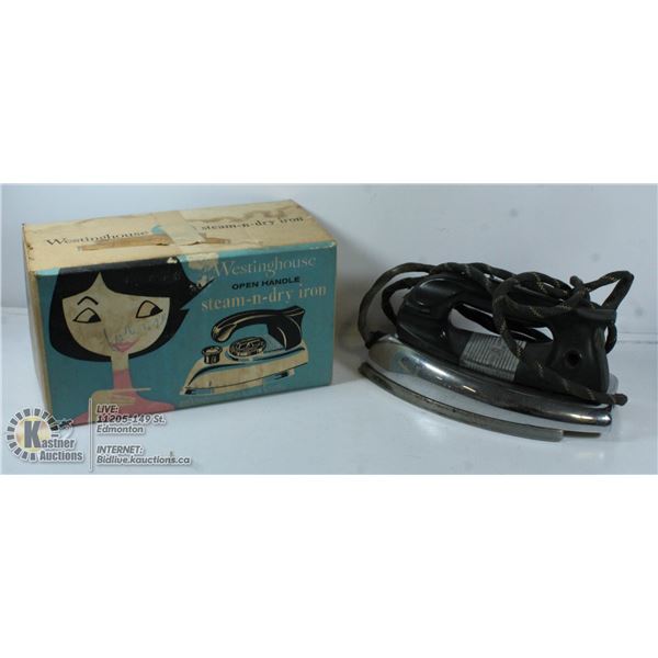 VINTAGE WESTINGHOUSE IRON WITH ORIGINAL BOX