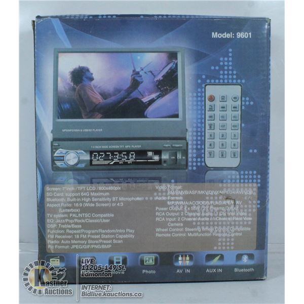 RETRACTABLE SCREEN TOUCHSCREEN MP5 PLAYER