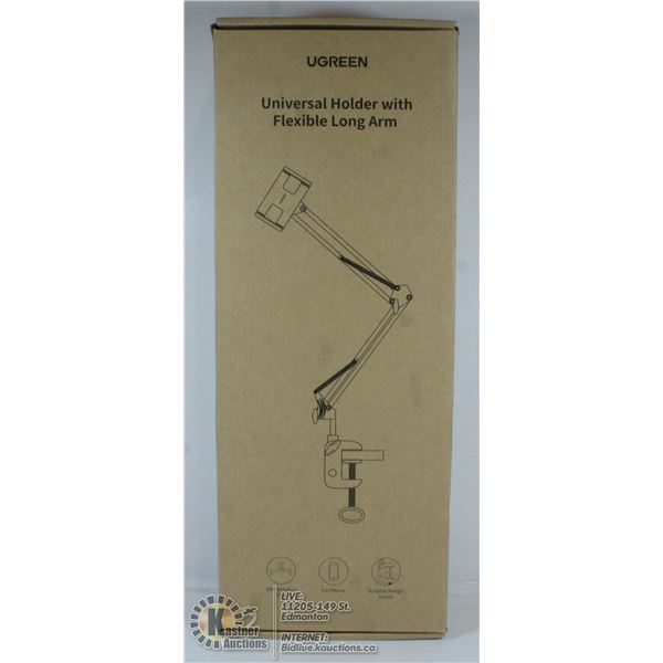 UNIVERSAL HOLDER WITH FLEXIBLE LONG ARM