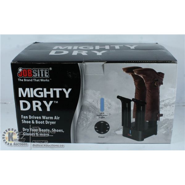 MIGHTY DRY FAN DRIVEN WARM AIR SHOE AND BOOT DRYER