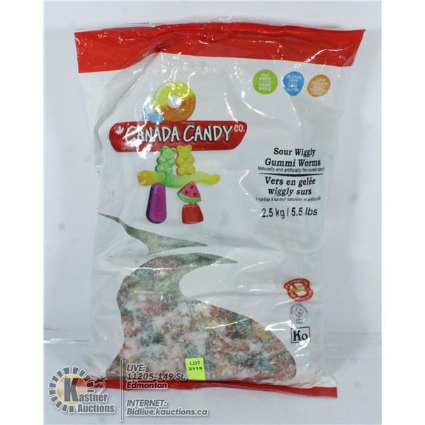 CANADA CANDY SOUR WIGGLY GUMMI WORMS