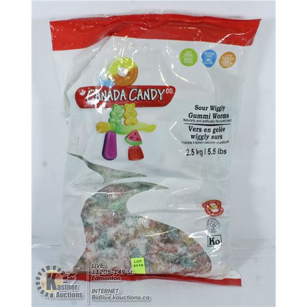 CANADA CANDY SOUR WIGGLY GUMMI WORMS